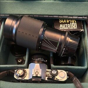 Black Professional Telephoto Camera Lens